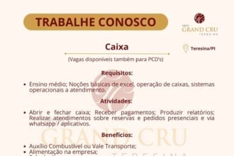 Vaga para Caixa
