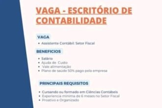 Vaga para Assistente Contábil