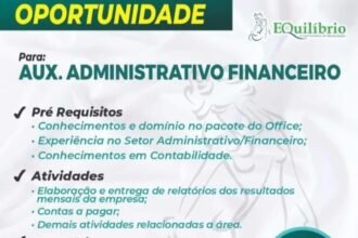 Vaga para Auxiliar Adm. Financeiro