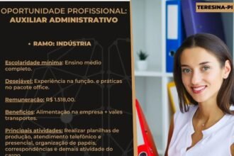 Vaga para Auxiliar Administrativo
