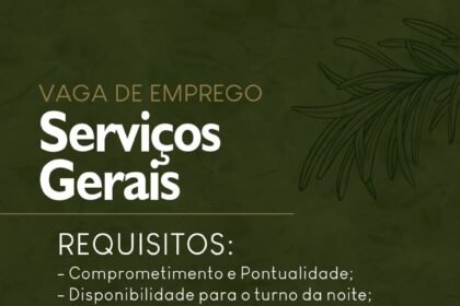 Vaga para Serviços Gerais