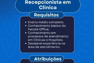 Vaga para Recepcionista