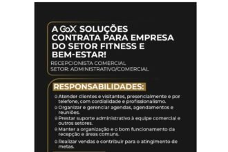 Vaga para Recepcionista Comercial