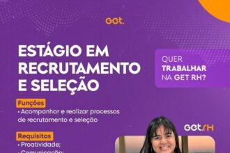 Vaga de Estágio para Recrutamento e Seleção