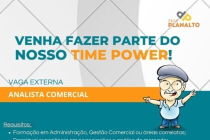 Vaga para Analista Comercial