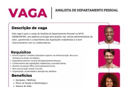 Vaga para Analista de DP