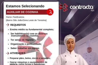 Vaga para Auxiliar de Cozinha