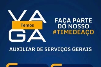 Vaga para Auxiliar de Serviços Gerais