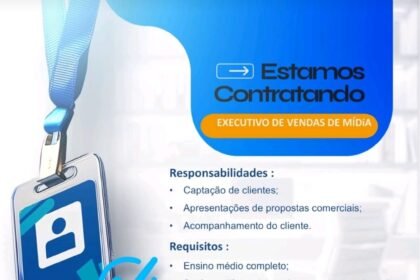 Vaga para Executivo de Vendas de Mídia