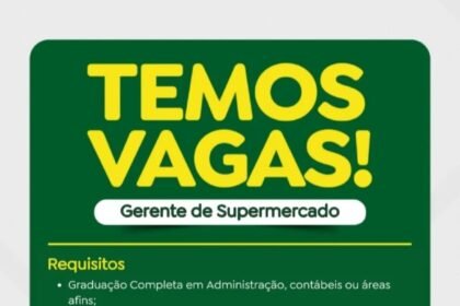 Vaga para Gerente de Supermercado
