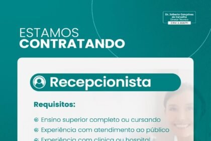 Vaga para Recepcionista