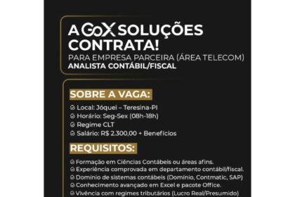 Vaga para Analista Contábil