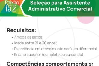 Vaga para Assistente Administrativo