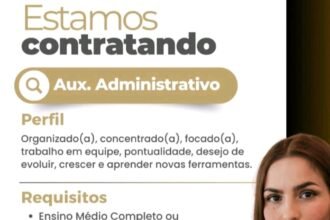 Vaga para Auxiliar Administrativo