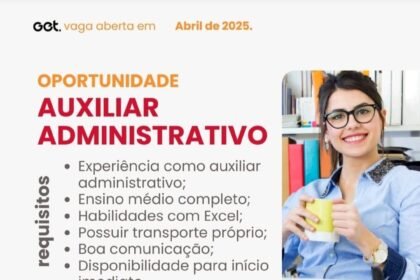 Vaga para Auxiliar Administrativo