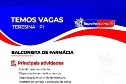Vaga para Balconista de Farmácia