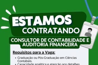 Vaga para Consultor de Contabilidade e Auditoria Financeira