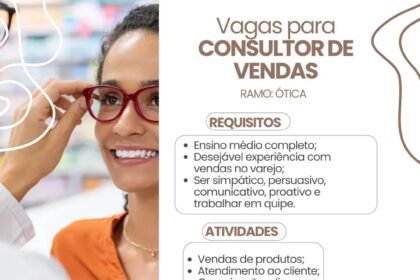 Vaga para Consultor de Vendas