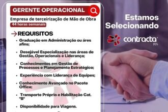 Vaga para Gerente Operacional