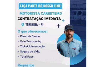 Vaga para Motorista Carreteiro