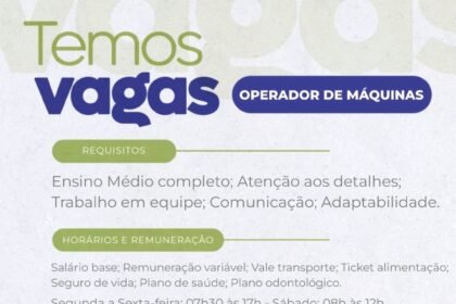 Vaga para Operador de Máquinas