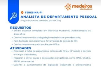 Vaga para Analista de DP