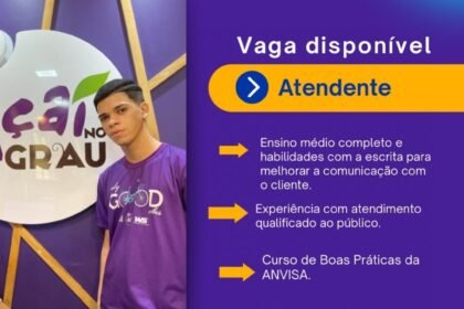 Vaga para Atendente