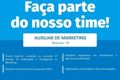 Vaga para Auxiliar de Marketing