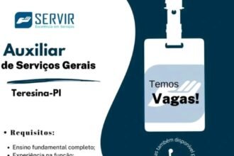 Vaga para Auxiliar de Serviços Gerais