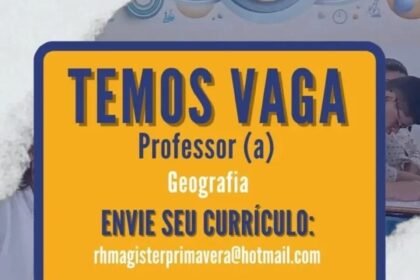 Vaga para Professor de Geografia