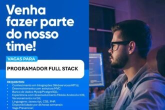 Vaga para Programador Full Stack