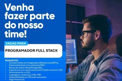 Vaga para Programador Full Stack
