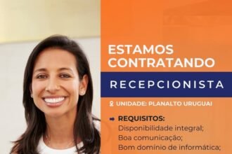 Vaga para Recepcionista