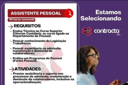 Vaga para Assistente Pessoal