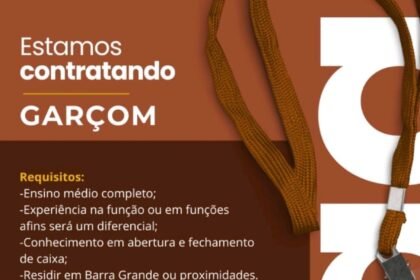 Vaga para Garçom