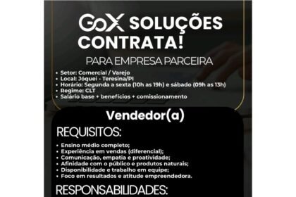 Vaga para Vendedor(a)