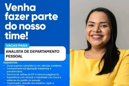 Vaga para Analista de DP