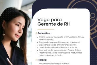 Vaga para Gerente de RH