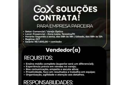 Vaga para Vendedor(a)