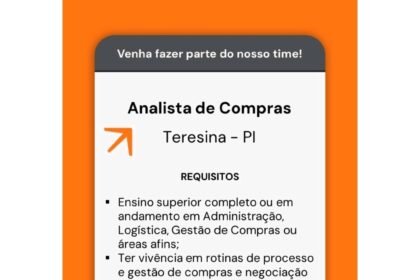 Vaga para Analista de Compras