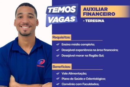 Vaga para Auxiliar Financeiro