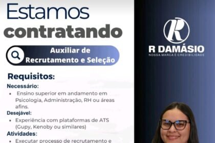 Vaga para Auxiliar de Recrutamento e Seleção