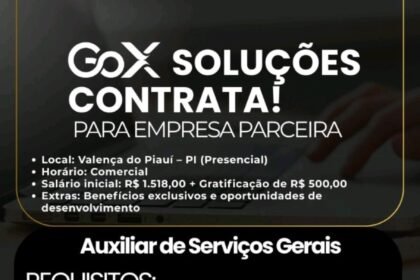 Vaga para Auxiliar de Serviços Gerais