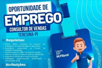 Vaga para Consultor de Vendas