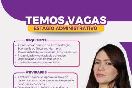 Vaga de Estágio para Administrativo