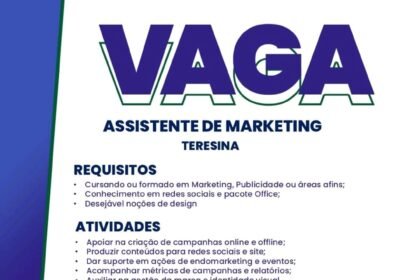 Vaga para Assistente de Marketing