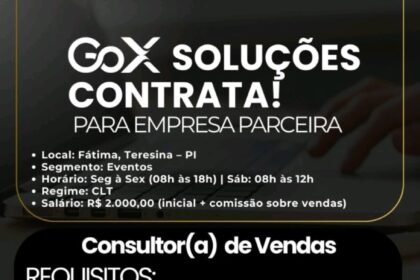 Vaga para Consultor(a) de Vendas