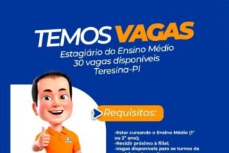 Vagas de Estágio para Ensino Médio