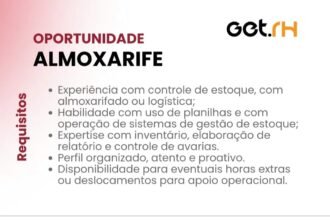 Vaga para Almoxarife