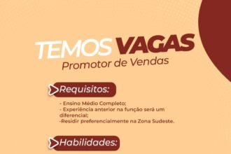 Vaga para Promotor de Vendas
